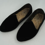 Birdies  Shoes Womens Size 8 Black Velvet Slip On Ballet Flats Quilted Cushion Photo 0