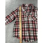 Victoria's Secret Victoria’s Secret Sleep Shirt Women Medium Plaid‎ Button Up Pajama Top Photo 7