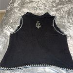 White Stag Vintage Black Knit Zip Up Vest with Tree Embroidery Perfect for Winter ❄️ Photo 1