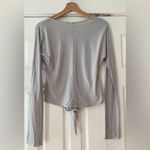 Krisa  Long‎ Sleeve Tie Tee Size XS New With Tags Light Grey Revolve Photo 1