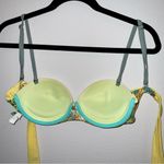Maaji  Women's M Firefly Timbers Yellow Reversible Swimsuit Bikini Top Underwire Photo 7