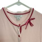 Christopher & Banks Size M Bow Accent Cardigan Sweater Pink Coquette Preppy Photo 2