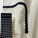 Deja Bleu women Elegant High Waist Cream Shorts with Black Accents Size XL Photo 10