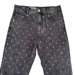 Pilcro  Women Denim Jeans Black Rhinestone Embellished High Rise Slim Size 28 Photo 4