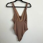 Tiger Mist Neutral Tan Ribbed Bodysuit Photo 1