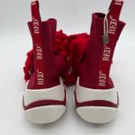 Red Valentino Glam Run Satin Trim Romantic Stretch Knit High Top Sneakers 41 11 Photo 4