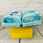 Boutique Tiffany Blue Foam Slides Photo 5