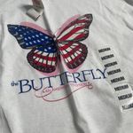 UNBRANDED‎ Butterfly American Medium Tee Shirt White Flag NWT Patriotic Photo 1