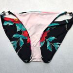 Nanette Lepore  Black Floral Swim Beach Cheeky Flirty Boho Bikini Bottom L Large Photo 4
