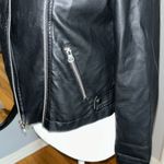 Me Jane . Women's Black Leather Jacket Photo 3