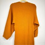 Mara Hoffman  Samira Ochre Ribbed Knit Midi Sweater Dress Womens M Brown Preppy Photo 10