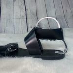 ZARA Black Leather Criss Cross Flat Sandals Maxi Buckle Size 41 Photo 6