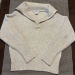 Cupcakes and Cashmere  Cream Ribbed Turtleneck Sweater Photo 1