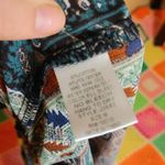 Umgee  USA Size Medium M Sheer Flowy Blouse Long Half Sleeve Print Dark Colors Photo 9