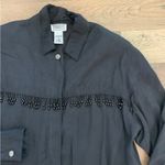 Vintage 80’s Black Beaded fringe Western Button Long Sleeve Shirt Size S… Photo 7