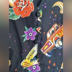 Dangerfield Dinosaur Print Dress AU 12 Jurassic Lost World Rockabilly Cotton Black Size undefined Photo 3