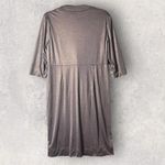 Donna Ricco NEW Donna Ricco Dress Womens Metallic 14 Twist Front Midi Party Cocktail Photo 1