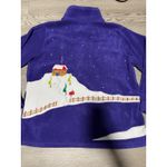 The Quacker Factory Purple Vintage Fleece Button Shirt Winter Scene Extra Large Size XL Photo 4