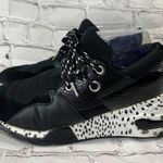 Steve Madden Cliff Chunky Wedge Sneakers Black/White-8.5M Photo 0