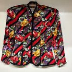 Vintage Richard Warren 100% Silk Floral Jacket Size 6 Photo 0