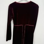 CDC Vintage Deep Red Velvet Long Sleeve Formal Dress Size 6 Photo 8