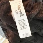 Mapale Striped Mesh Lace Bodysuit Black Size Medium Photo 7