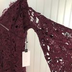ASTR Giselle Cold Shoulder Lace Dress in Wine XS Photo 8