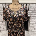 Natural Life NWT Bella Velvet Floral Maxi Dress Tiered Boho Size Medium NEW Photo 3