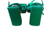 ZARA Green Satin Platform Strappy Wrap Heels Women Size 38 Photo 6