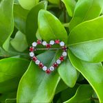 Small Heart Brooch/Pin Red/Faux Diamonds Photo 0