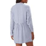 Tommy Bahama  Chambray Striped Boyfriend Beach Cover Up Shirt Womens Large Photo 8