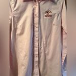 Antigua Women’s Medium  Pink Green Bay Packers Button Down Dress Shirt Photo 1