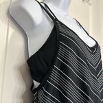 Athleta Women's  Caspian Black White Chevron Padded Tankini Size 34 B/C EUC #7027 Photo 4
