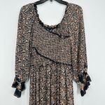 Angie  Floral Print Maxi Dress Smocked Long Sleeve Womens Bohemian Chic‎ Ruffle Photo 1