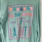 Jadelynn Brooke JADELYN BROOKE  Womens Long Sleeve Green Shirt Top Logo Medium Photo 4