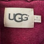 UGG  Trendy Burgundy Long Sleeves Front Zip Up High Low Sweatshirt SZ XS # 2365 Photo 5