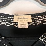 Neiman Marcus  Embroidered Sweater Blouse Top Black White Silk Cotton Size Small Photo 6