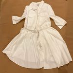 Acne Studios NWOT  gathered waist shirt midi dress 2way white cotton SZS bust37 Photo 0