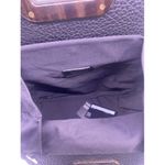 Dolce & Gabbana Woven With Tortoise Wood Handle Black Leather Tote Photo 8