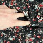 Allen Schwartz Eden floral mesh bustier boning midi dress 10 Black Photo 8