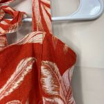 Aeropostale ‎ women’s orange leaf cropped elastic halter summer tie top medium Photo 1