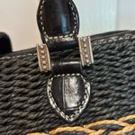 Brighton  “SAVANNAH” BLACK AND CREAM WOVEN SHOULDER BAG JUTE/STRAW MATERIAL Photo 4