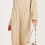 VERO MODA Doffy Long Sleeve V Neck Rib Sweater Dress Irish Cream Melange M Photo 0