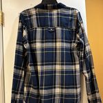 Vans  FLANNEL BUTTON DOWN TOP BLUES AND WHITE WITH YELLOW/GOLD STRIPE SIZE LARGE Photo 6