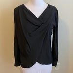 Amanda Uprichard  Black Silk Crossover Panel Blouse Photo 15