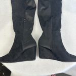 Zigisoho Black Suede Over The Knee Wedge Boots Womens 6 Streetwear Photo 12