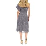 MICHAEL Michael Kors Dusty Rose Floral One Shoulder Midi‎ Dress P/S Blue Size undefined Photo 1