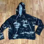 Ginger G BLACK GRAY TIE DYE SWEATER HOODIE SIZE MEDIUM Photo 0