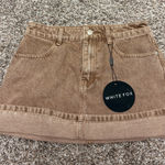 White Fox Boutique Whitefox Brown Denim Skirt  Photo 0