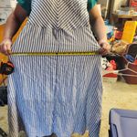 Merona Blue and White Striped Halter Maxi Dress Photo 4